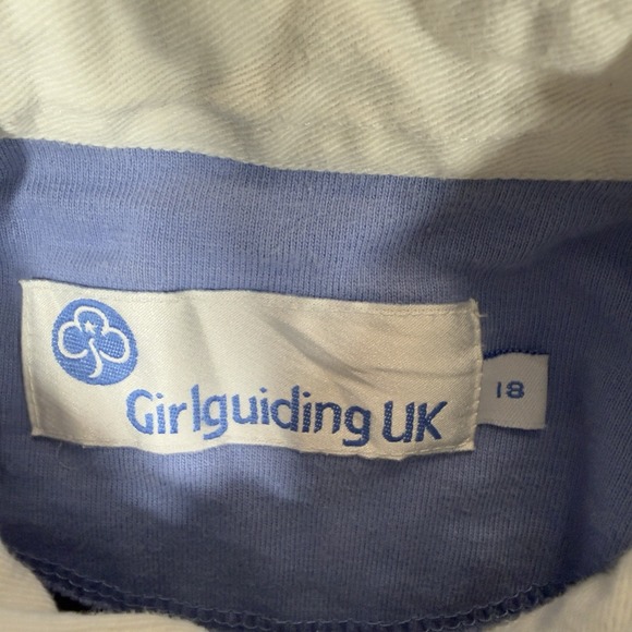 Girlguiding UK Womens Rugby Shirt Size 18 XL Blue Colorblock Long Sleeve RARE - Picture 9 of 10